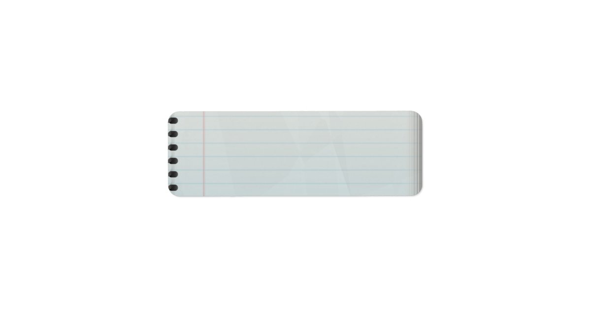 Spiral Notebook Lined Paper Label