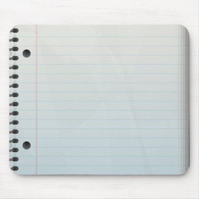 Spiral Notebook Lined Paper Mouse Pad (Front)