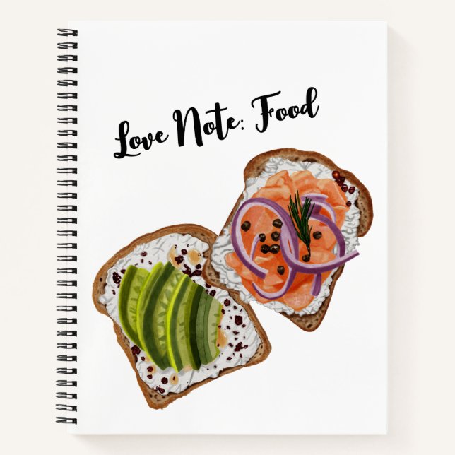 Spiral Notebook love food (Front)
