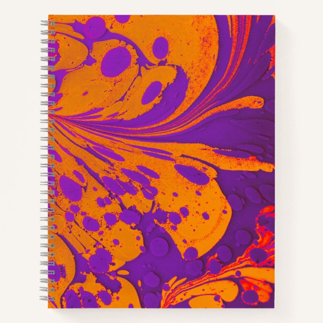 spiral notebook marble design 120 squared pages (Front)