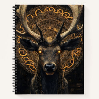 Spiral Notebook – Mystic Deer Guardian | Fantasy A