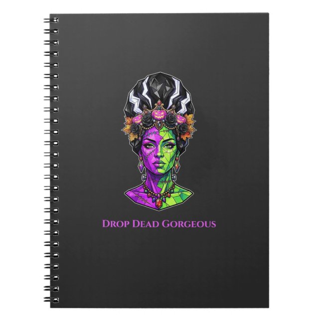 Spiral Notebook Neon Bride Frankenstein (Front)