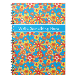 Spiral Notebook or Journal: Ditzy Orange Flowers