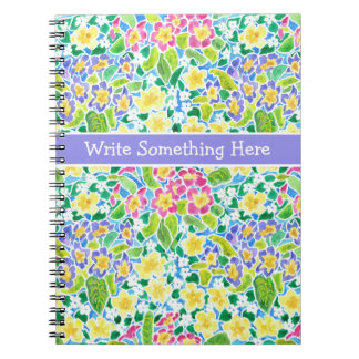 Spiral Notebook or Journal: Primrose Pattern