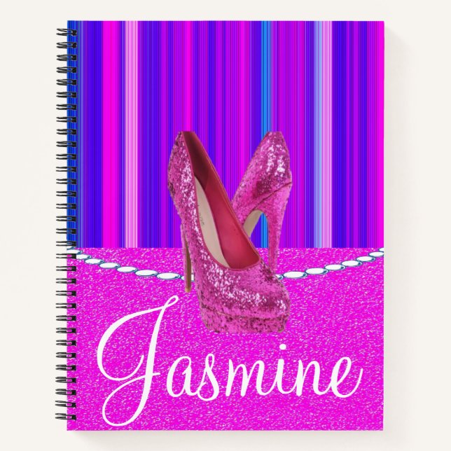 Spiral Notebook Pink Heels (Front)