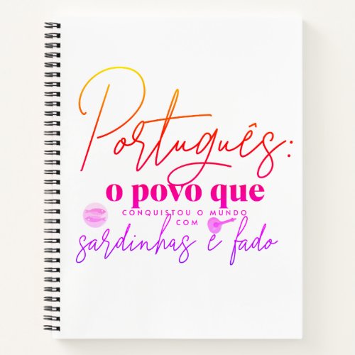 Spiral  Notebook Portugues o povo que conquis