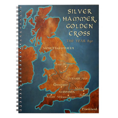 Spiral Notebook _ Silver Hammer Golden Cross Map
