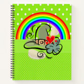 Rainbow Ink Pens Kid Black Sketchbook with Name Notebook