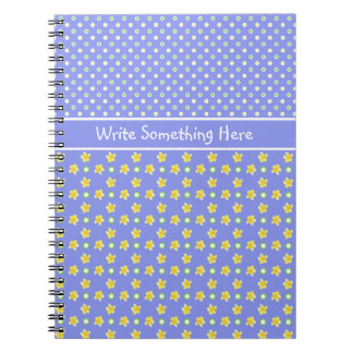 Spiral Notebook to Personalize: Primroses, Polkas
