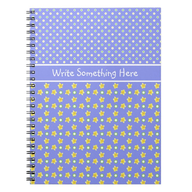 Spiral Notebook to Personalize: Primroses, Polkas (Front)