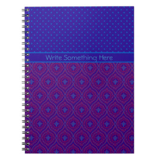 Spiral Notebook to Personalize: Purple and Blue