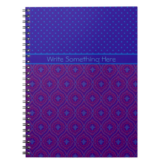 Spiral Notebook to Personalize: Purple and Blue (Front)