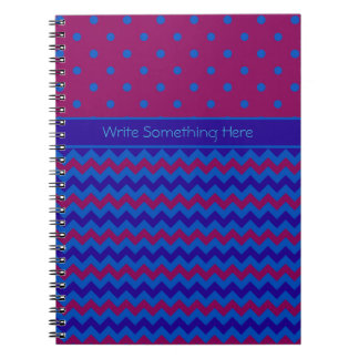Spiral Notebook to Personalize Purple, Chevrons