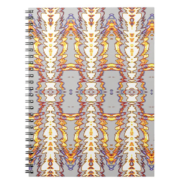 Spiral Notebook, Vibrant multicolor trendy design Notebook (Front)