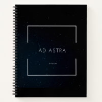 Spiral Notebook with Ad Astra Print