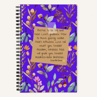 Spiral Notebook With an Inspiring Quote on Cover