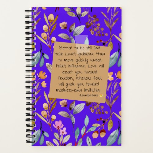 Spiral Notebook With an Inspiring Quote on Cover