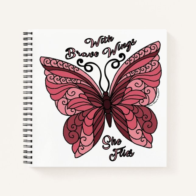 Spiral Notebook - With Brave Wings (Front)