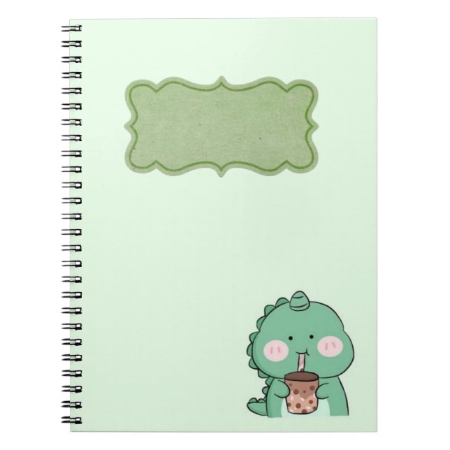 Spiral Notebook with dinosaur for kids (Front)