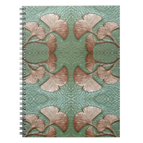  Spiral notebook with Gingko leaf Design 2