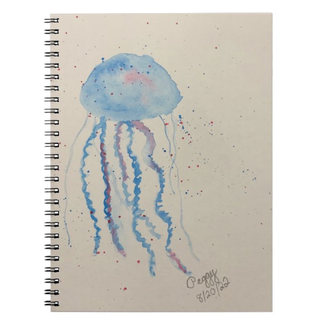 Spiral notebook with Jellyfish cover (Front)