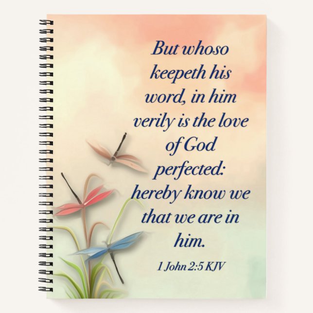 Spiral Notebook with KJV Bible Verse (Front)