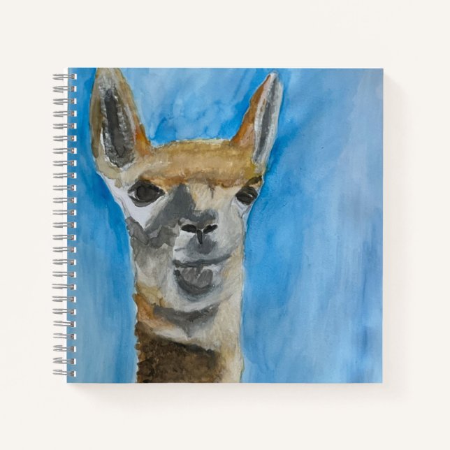 Spiral Notebook with Llama (Front)