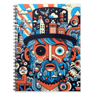 Spiral Notebook with Photo "Psychedelic #1"