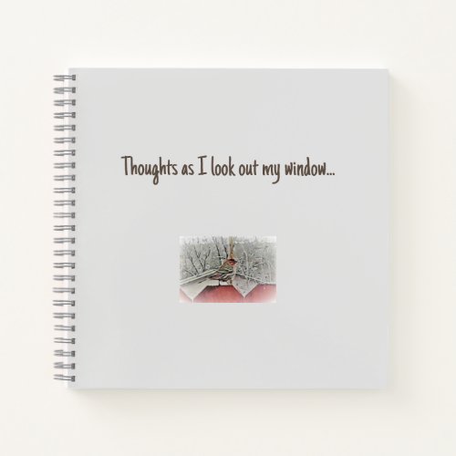 Spiral Notebook with Picture of a Finch