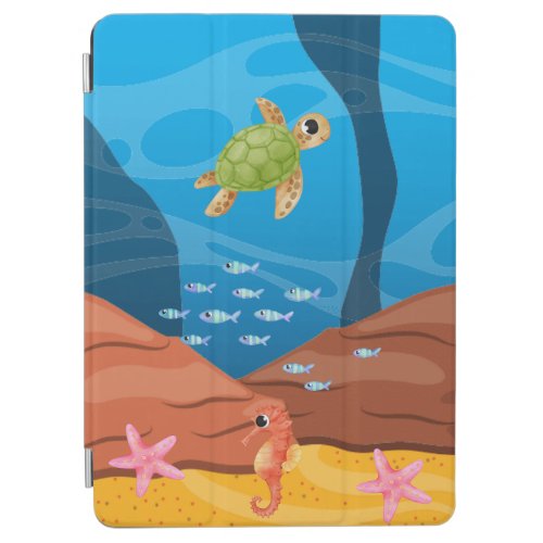 Spiral Notebook with Picture of Marine Animals iPad Air Cover