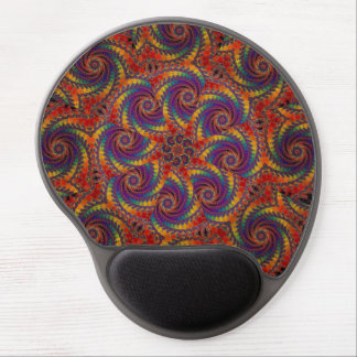 Spiral Octopus Psychedelic Rainbow Fractal Art Gel Mouse Pad