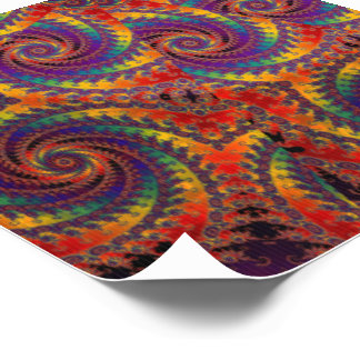 Spiral Octopus Psychedelic Rainbow Fractal Art Temporary Tattoos