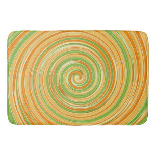 Spiral of Fun Citrus Colors Bath Mat