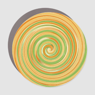 Spiral of Fun Citrus Colors  Car Magnet
