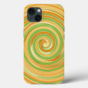 Spiral of Fun Citrus Colors iPhone 13 Case
