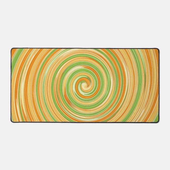 Spiral of Fun Citrus Colors  Desk Mat (Front)