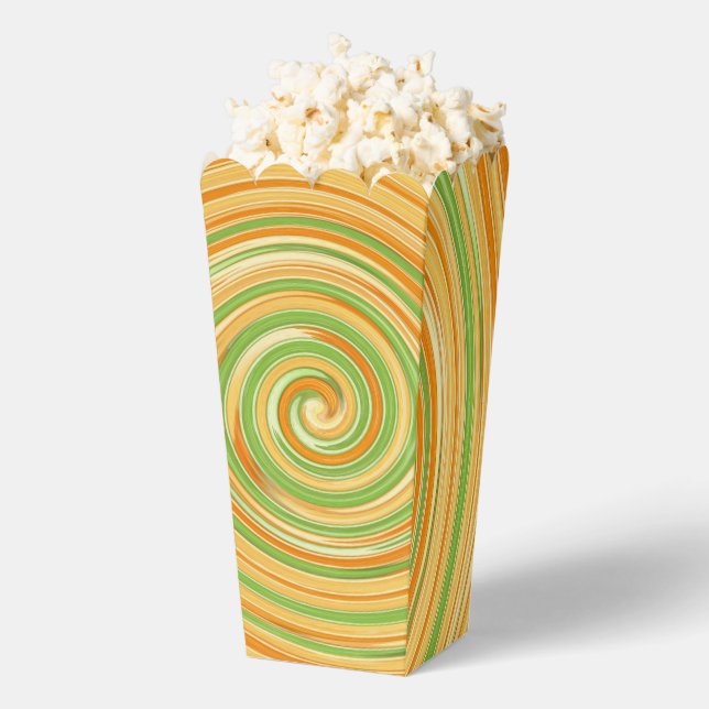 Spiral of Fun Citrus Colors Festive Favor Boxes (Popped)