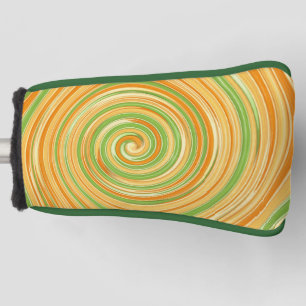 Spiral of Fun Citrus Colors  Golf Head Cover