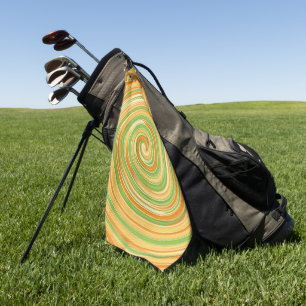 Spiral of Fun Citrus Colors  Golf Towel