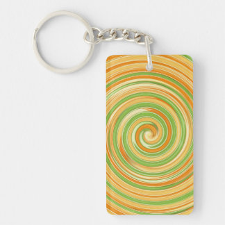 Spiral of Fun Citrus Colors Keychain