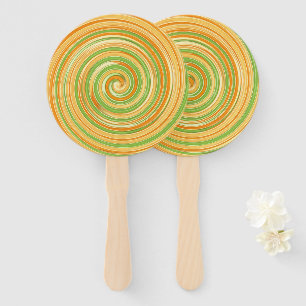 Spiral of Fun Citrus Colors Kids Birthday Party Hand Fan