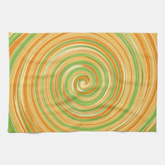 Spiral of Fun Citrus Colors  Kitchen Towel