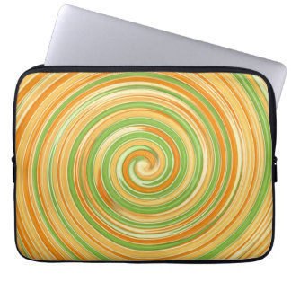 Spiral of Fun Citrus Colors  Laptop Sleeve