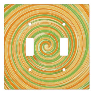 Spiral of Fun Citrus Colors  Light Switch Cover