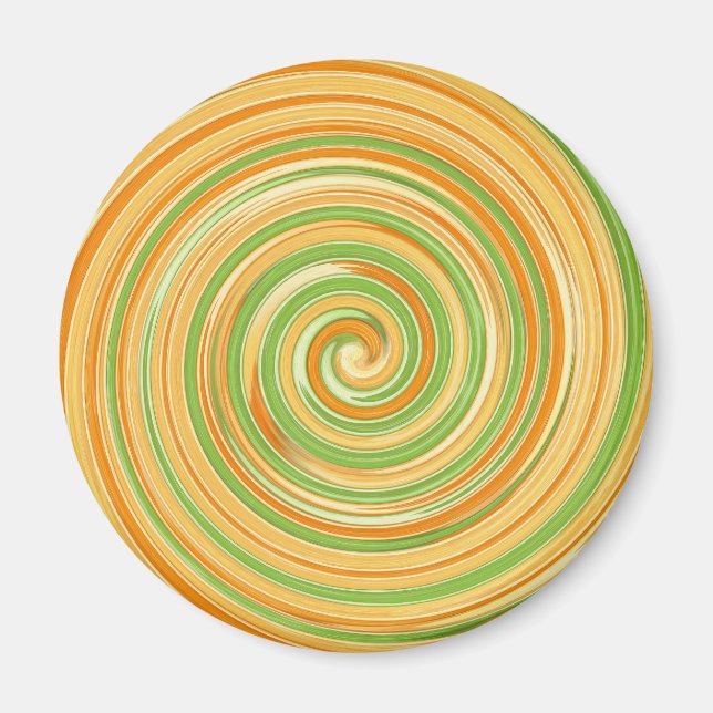 Spiral of Fun Citrus Colors  Magnet (Front)