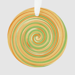 Spiral of Fun Citrus Colors  Ornament