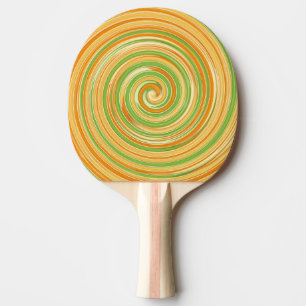 Spiral of Fun Citrus Colors Ping Pong Paddle