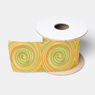 Spiral of Fun Citrus Colors Satin Ribbon