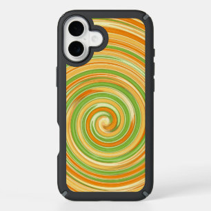 Spiral of Fun Citrus Colors iPhone 16 Plus Case