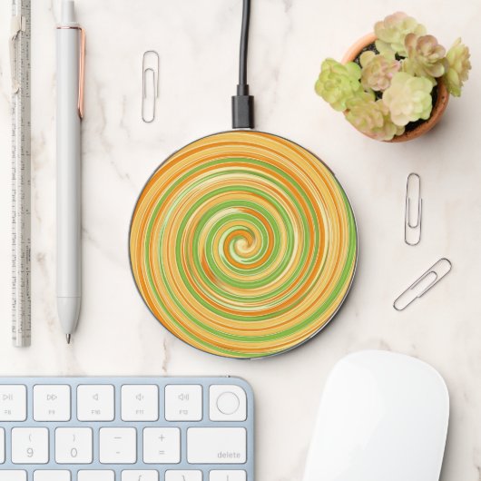Spiral of Fun Citrus Colors Wireless Charger (Desk)